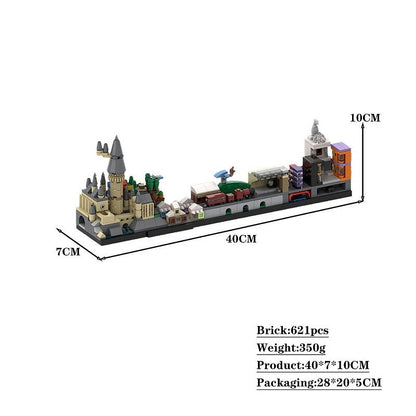 Wizarding Fantasy School Skyline MOC Architecture Building Kit - 2