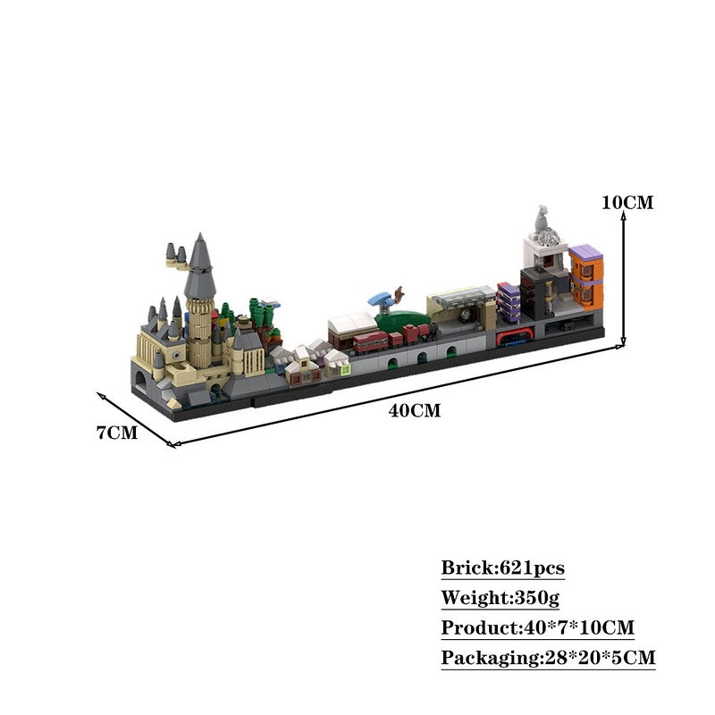 Wizarding World School Skyline Building Kit | LEGO-Compatible MOC - 4