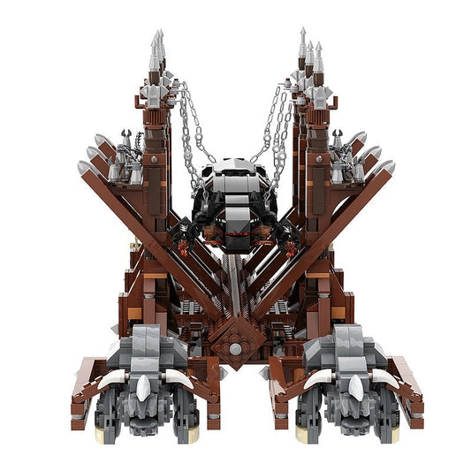 Wolf Head Battering Ram MOC Building Kit | Medieval Siege Weapon Model - 1