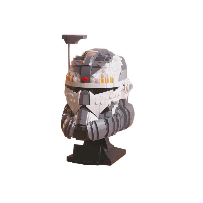 Wolf Squad Commander Sci-Fi Helmet Building Kit | LEGO-Compatible MOC - 1