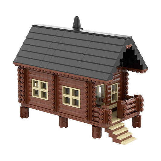 Wood Cabin MOC Building Kit | Rustic Architecture Model - 1