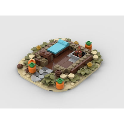Wooden Cabin In Fall MOC Building Kit | Rustic Forest Architecture Model - 4