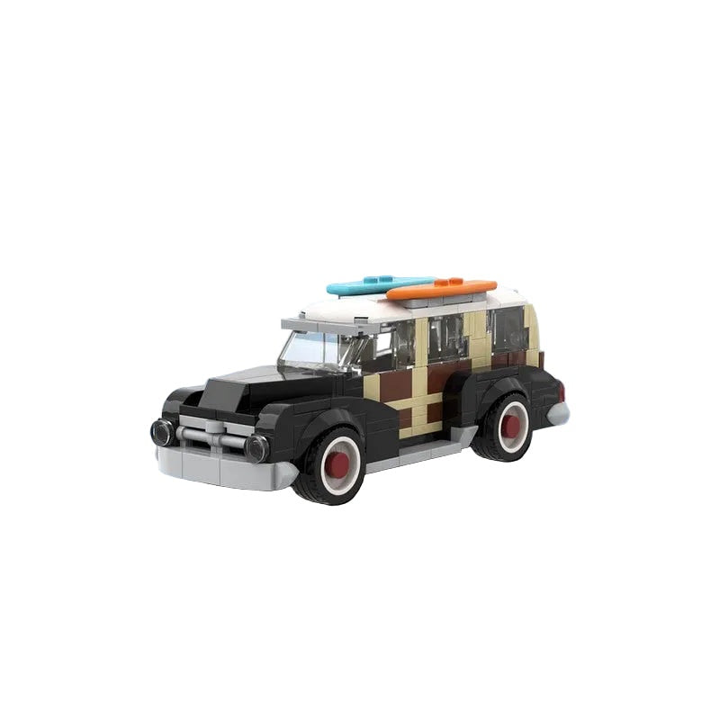 Woodie Wagon Classic Vintage MOC Vehicle Building Kit - 1