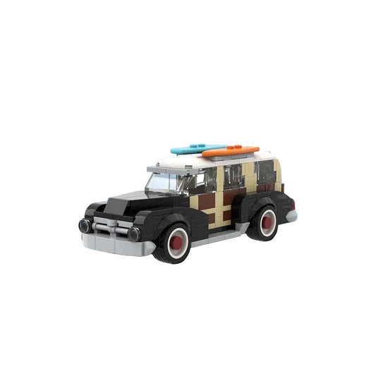 Woodie Wagon Classic Vintage MOC Vehicle Building Kit - 1