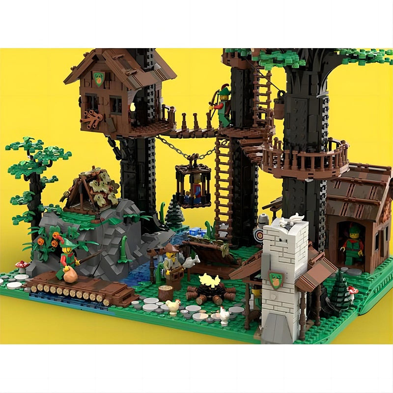 Woodland Outlaw Headquarters MOC Treetop Camp Building Kit - 2