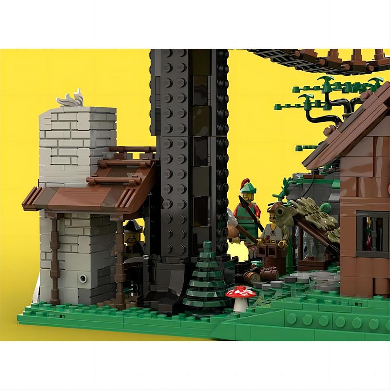 Woodland Outlaw Headquarters MOC Treetop Camp Building Kit - 3