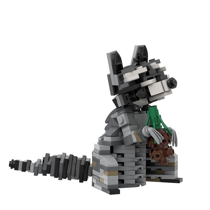 Woodland Raccoon MOC Wildlife Model Building Kit - 1