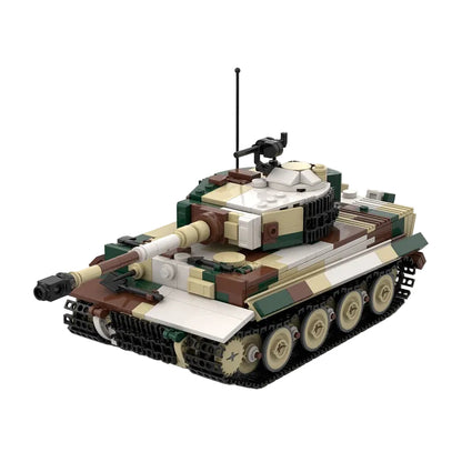 WW2 Tiger E Heavy Tank MOC Building Kit | Historical Vehicle Model - 1