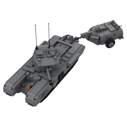 WWII Churchill Crocodile Flamethrower Tank MOC Building Kit - 4