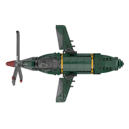 WWII Experimental Propeller Fighter MOC Kit | Compatible Aircraft Build - 2