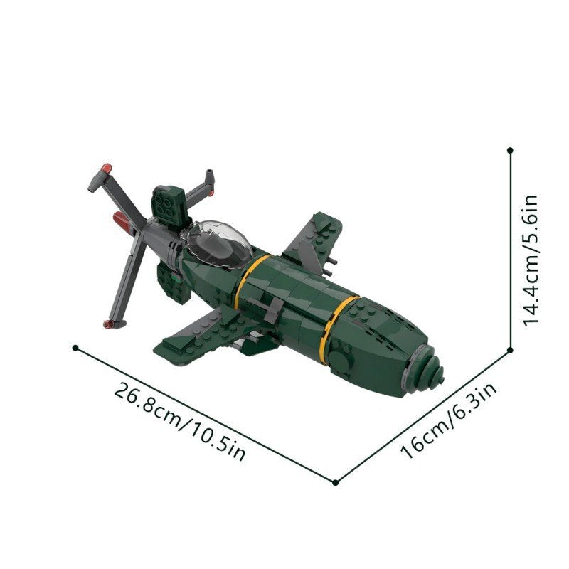 WWII Experimental Propeller Fighter MOC Kit | Compatible Aircraft Build - 4