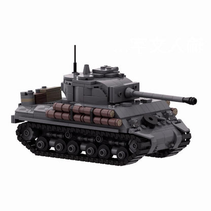 WWII M4A2E8 Sherman Medium Tank Building Kit | 1:35 Scale LEGO-Compatible MOC - 1