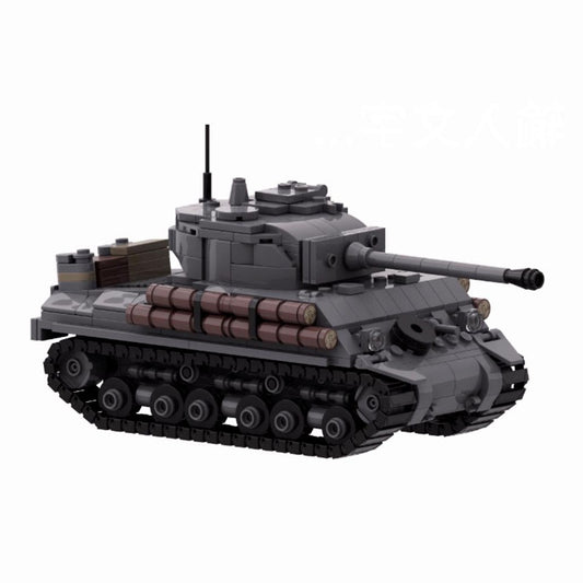 WWII M4A2E8 Sherman Medium Tank Building Kit | 1:35 Scale LEGO-Compatible MOC - 1