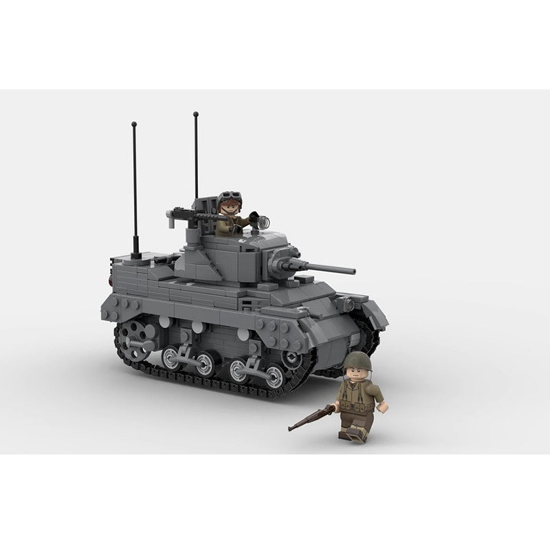 WWII M5 Light Tank Building Kit | LEGO-Compatible MOC - 1