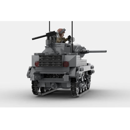 WWII M5 Light Tank Building Kit | LEGO-Compatible MOC - 3