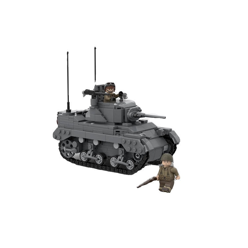 WWII M5 Light Tank Building Kit | LEGO-Compatible MOC - 4