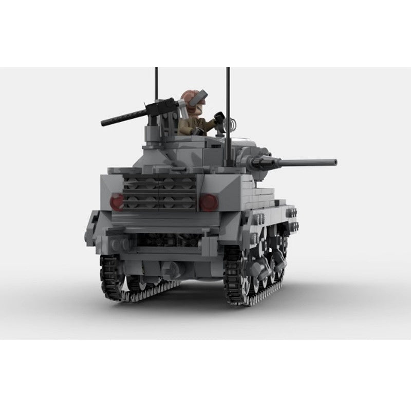 WWII M5 Light Tank MOC Building Kit | Historical Military Vehicle Model - 4