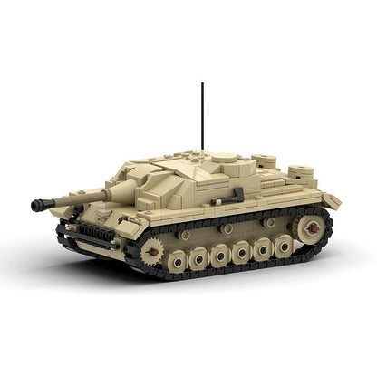 WWII StuG III Assault Gun MOC Building Kit - Historical Tank Destroyer Model - 1