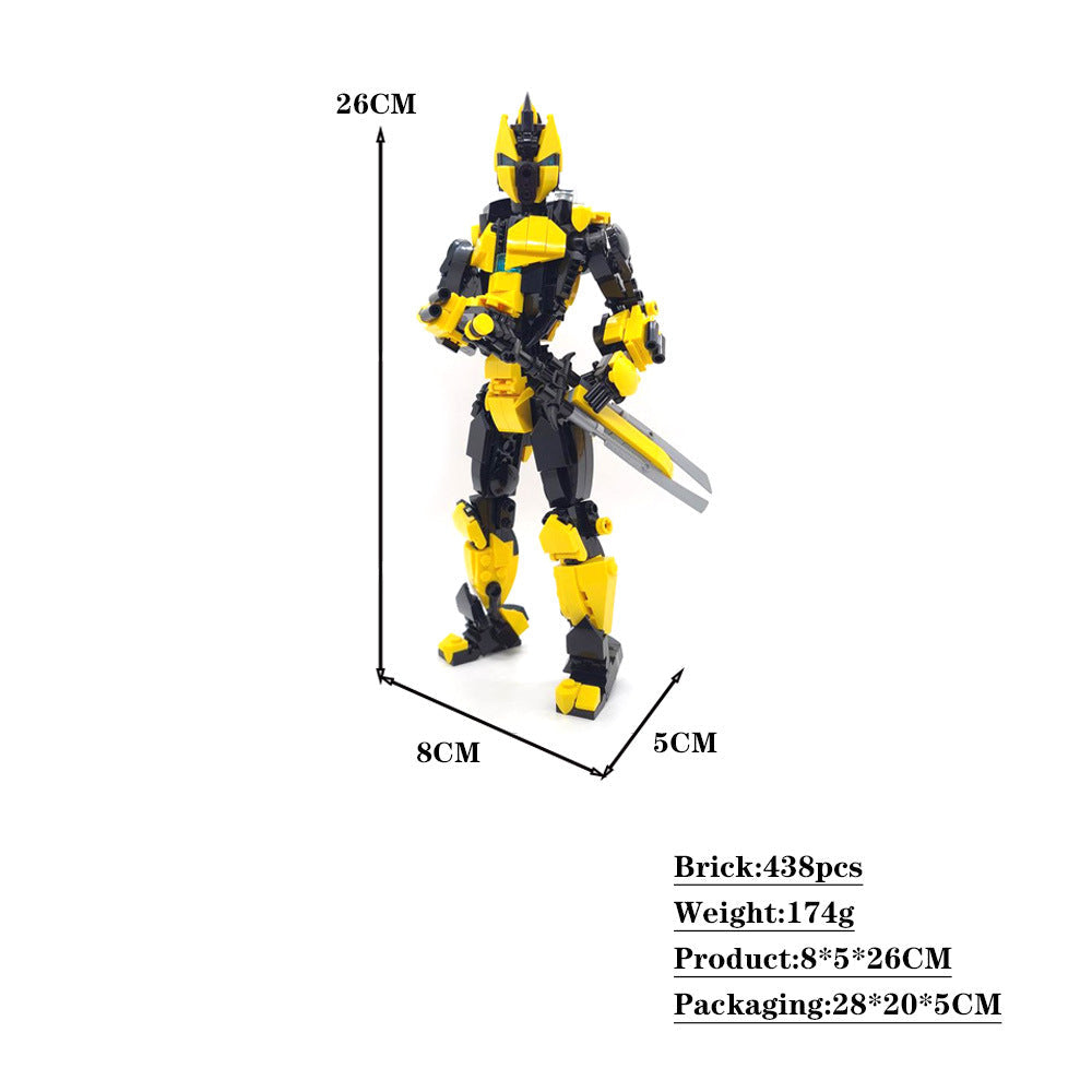 XR-7 'Yellow Jacket' Mech Building Kit | Compatible MOC - 4