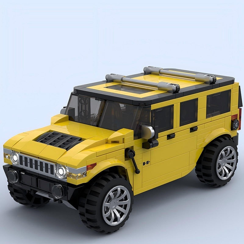 Yellow Adventure 4x4 Heavy Off-Road Cruiser MOC Building Kit - 4