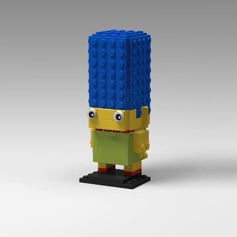 Yellow Cartoon Family BrickHeadz Building Kit | LEGO-Compatible MOC - 5