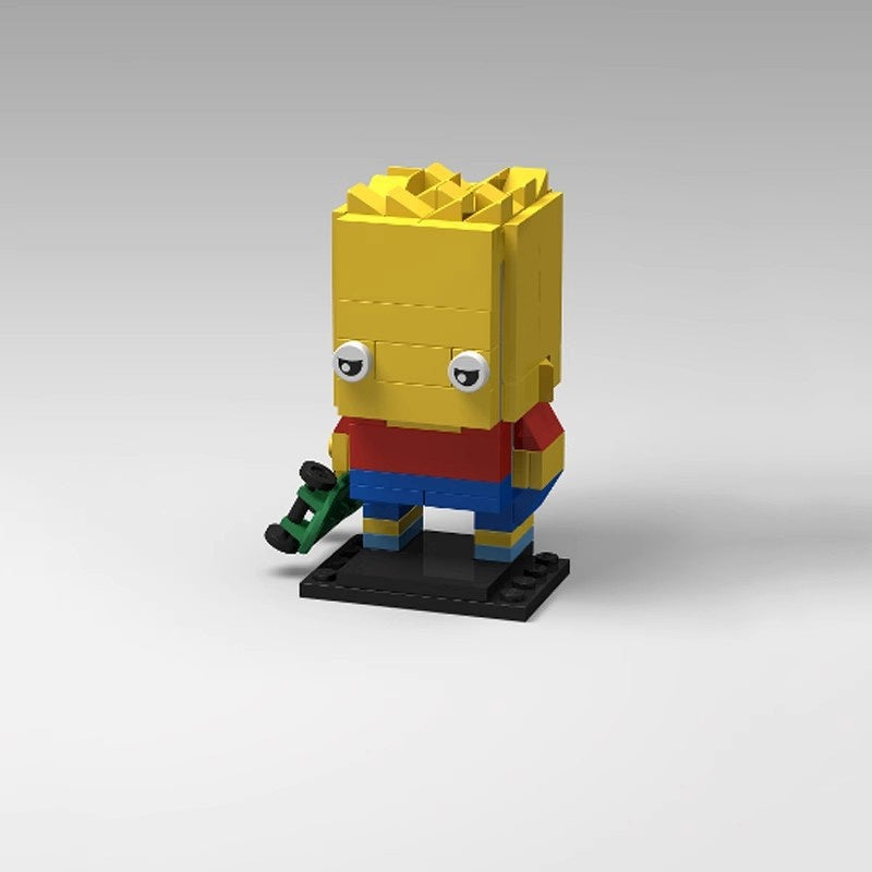 Yellow Cartoon Family BrickHeadz Building Kit | LEGO-Compatible MOC - 6