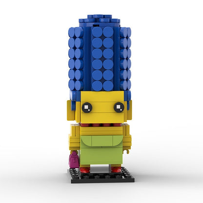 Yellow Cartoon Family BrickHeadz Building Kit | LEGO-Compatible MOC - 7