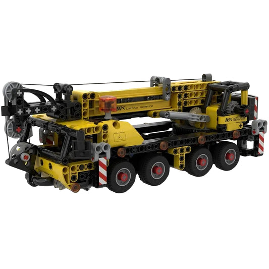 Yellow Compact Mobile Crane Truck MOC Building Kit - 1