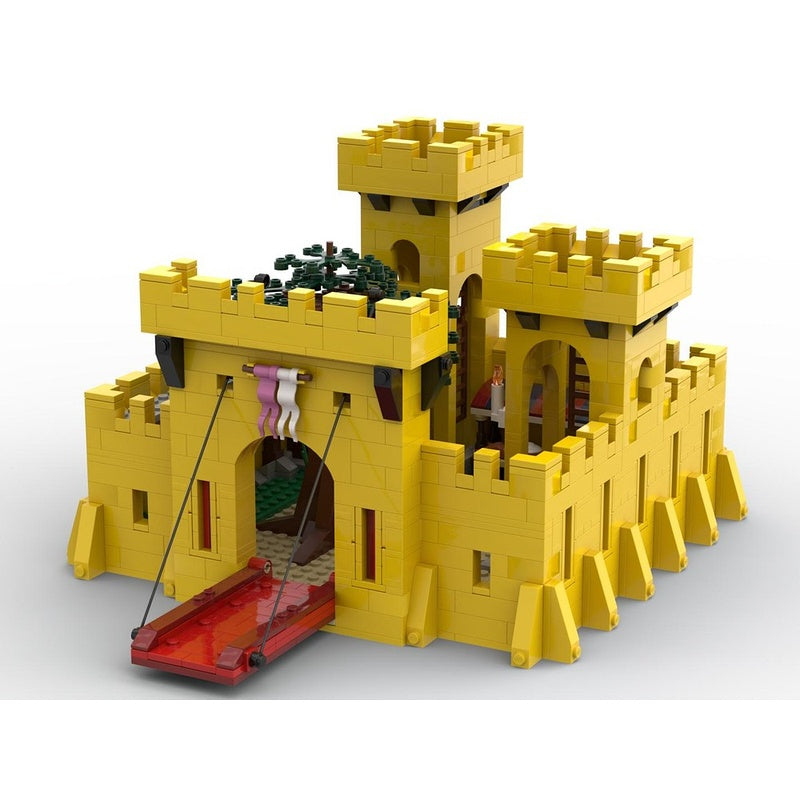Yellow Medieval Castle MOC Building Kit - 1