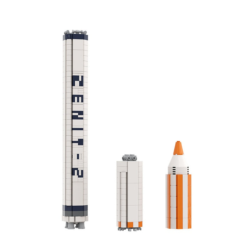 Zenit Space Launch Vehicle MOC Building Kit | 1:110 Scale Rocket Model - 4